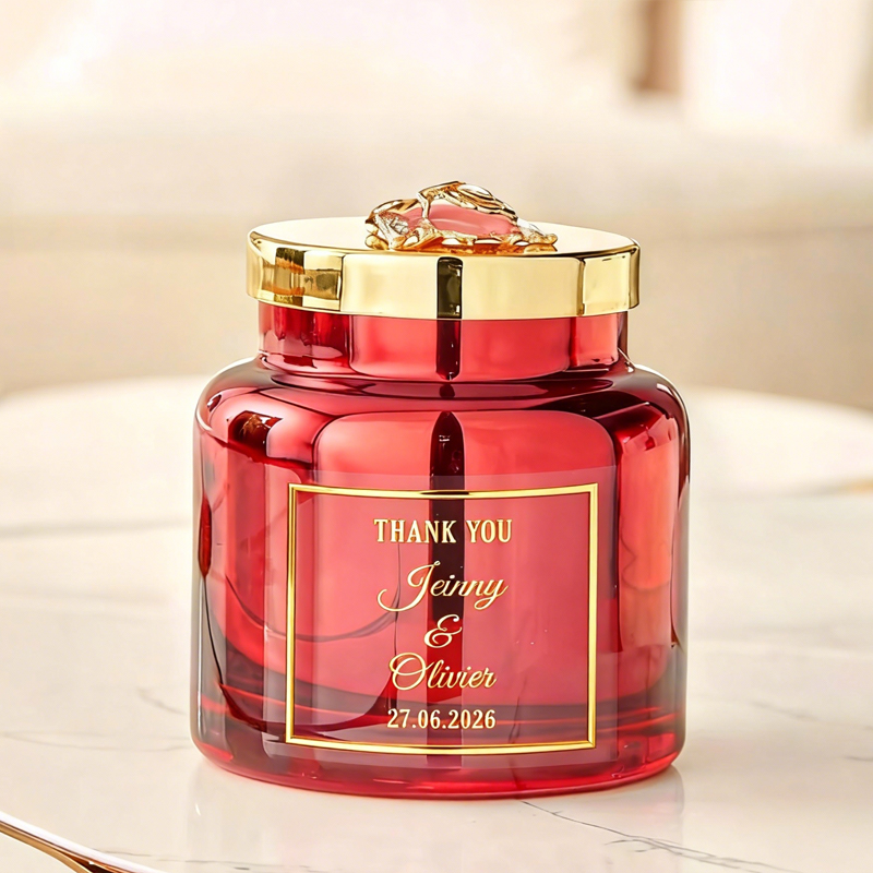50PCS สติ๊กเกอร์งานแต่งงานแบบส - Personalised Candle Label บทวิจารณ์และราคา