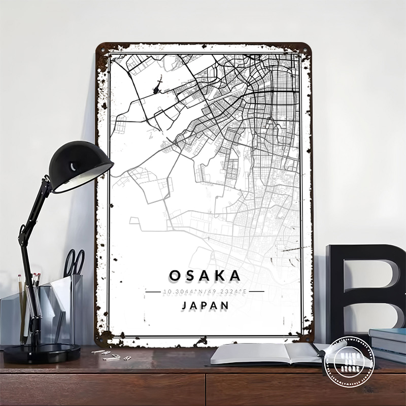 แผนที่โอซาก้า 3 มิติ พิมพ์ลายบ - Custom Map Poster บทวิจารณ์และราคา