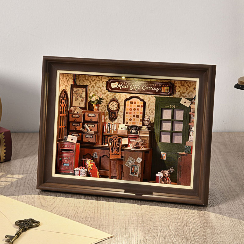 ชุดทำเอง DIY 3D บ้านไม้จิ๋วพร้ - Engraved Wood Frame บทวิจารณ์และราคา