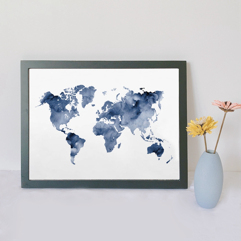 Blue World แผนที่พิมพ์ Navy แผ - Custom Star Map บทวิจารณ์และราคา