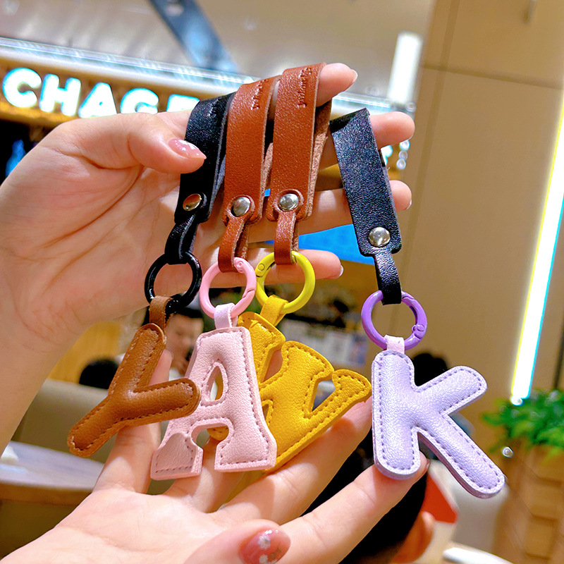 Creative PU หนัง 26 ตัวอักษรพว - Monogram Keychain Leather บทวิจารณ์และราคา