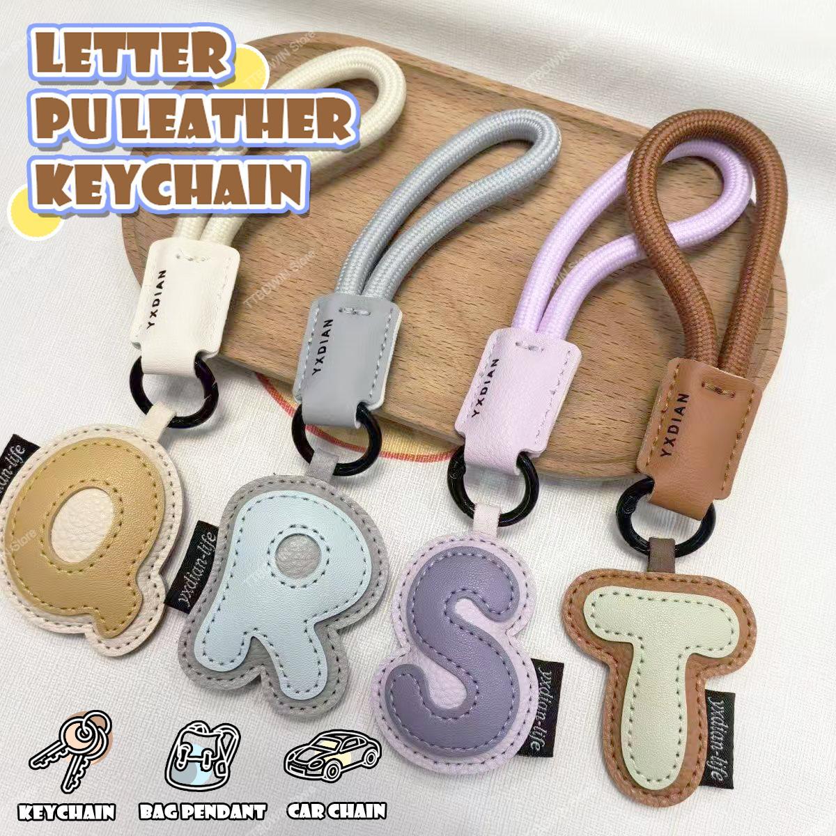 พวงกุญแจหนัง PU 26 ตัวอักษร แฟ - Monogram Keychain Leather บทวิจารณ์และราคา