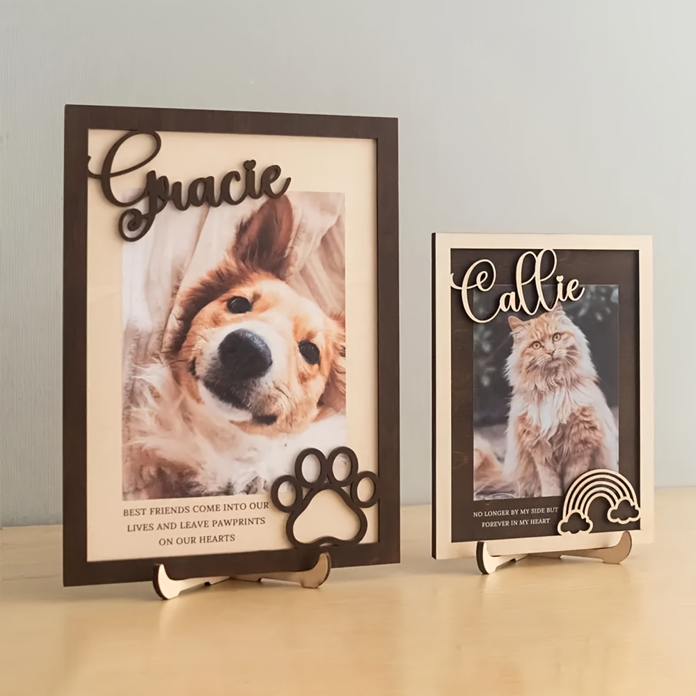 กรอบรูปไม้สำหรับสัตว์เลี้ยงแบบ - Engraved Wood Frame บทวิจารณ์และราคา