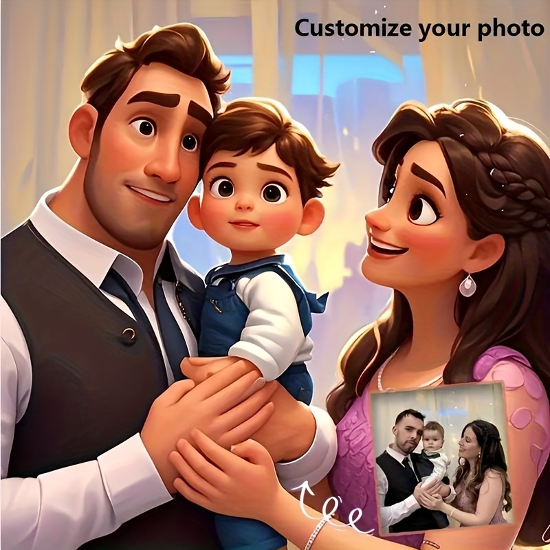 ภาพพิมพ์บนผ้าใบลายการ์ตูนแบบปร - Pet Portrait Custom บทวิจารณ์และราคา