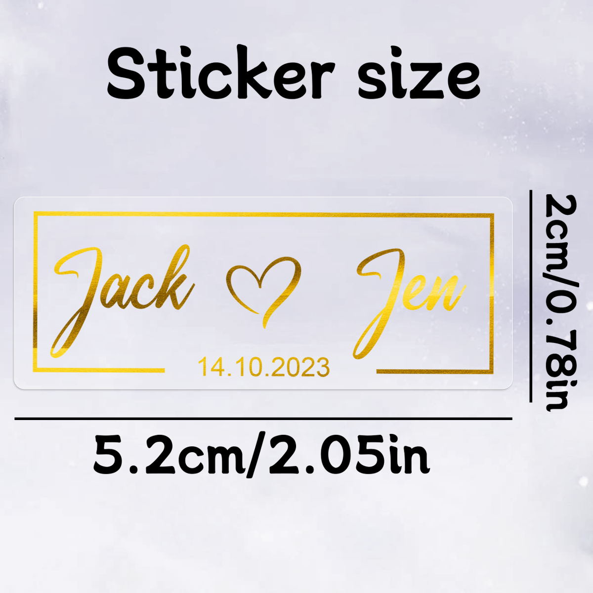 สติกเกอร์งานแต่งงานรูปสี่เหลี่ - Personalised Candle Label บทวิจารณ์และราคา