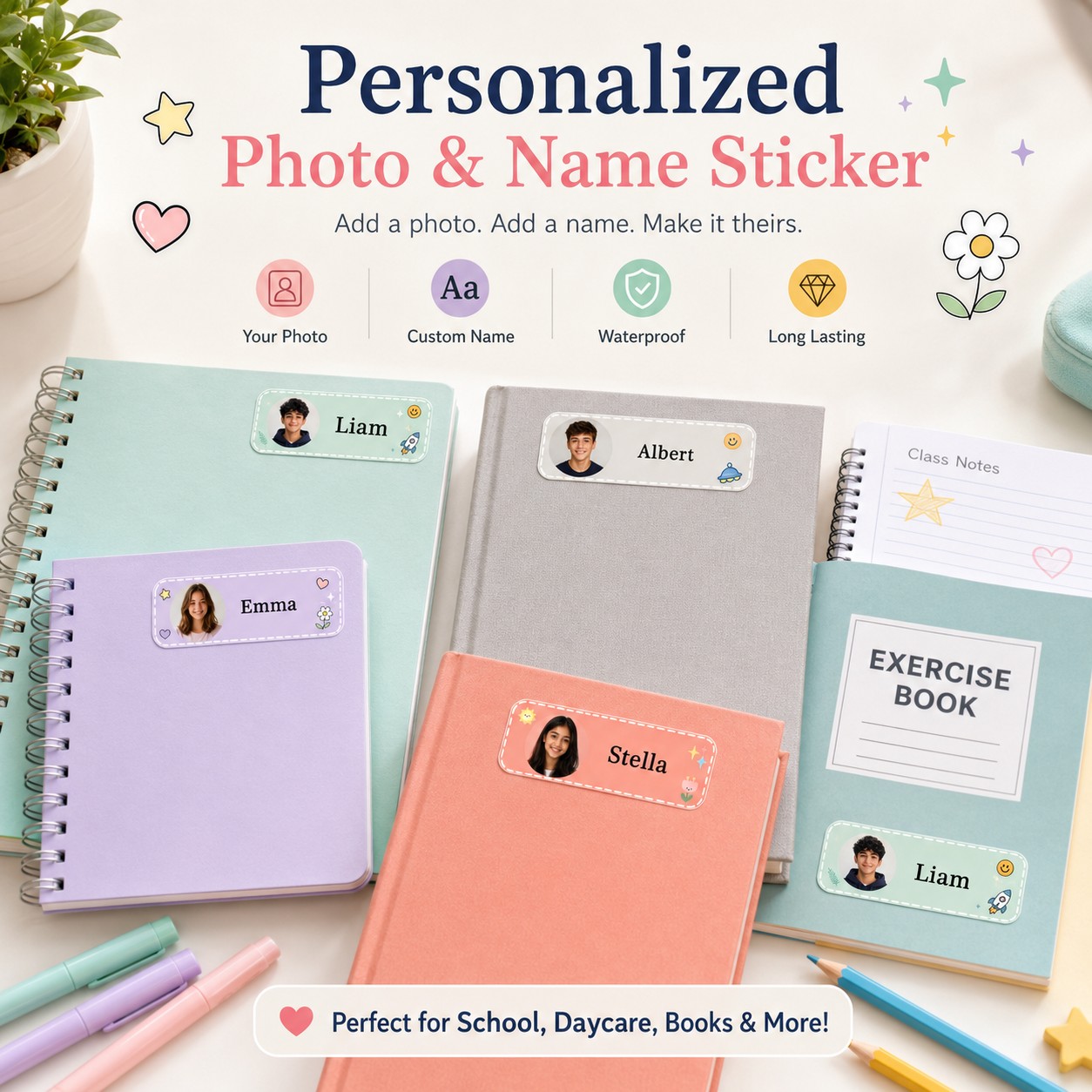 สติกเกอร์ชื่อชั้นเรียนแบบปรับแ - Custom Photo Book บทวิจารณ์และราคา