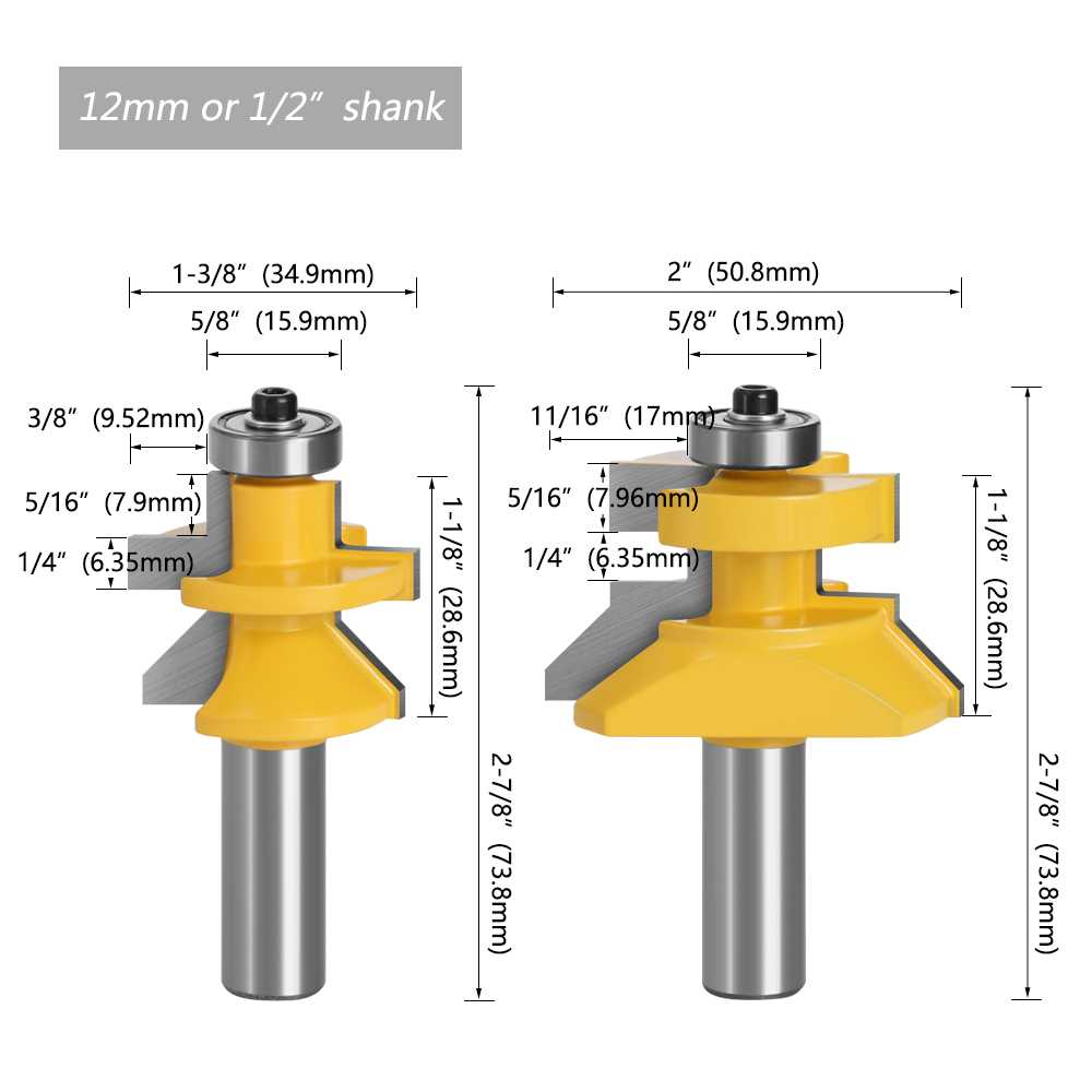 LAVIE 2pcs 12mm 1/2 Shank 120  - Engraved Wood Frame บทวิจารณ์และราคา