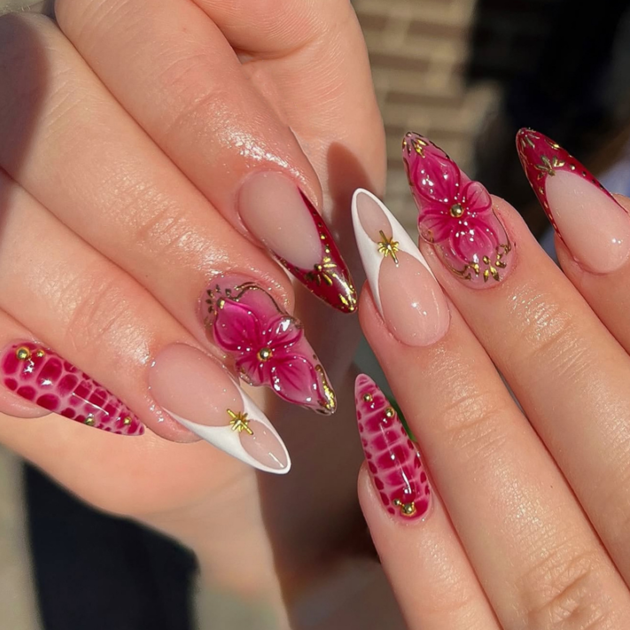 ชุดเล็บปลอมแบบกดติด 24 ชิ้น ลา - Pressed Flower Art บทวิจารณ์และราคา