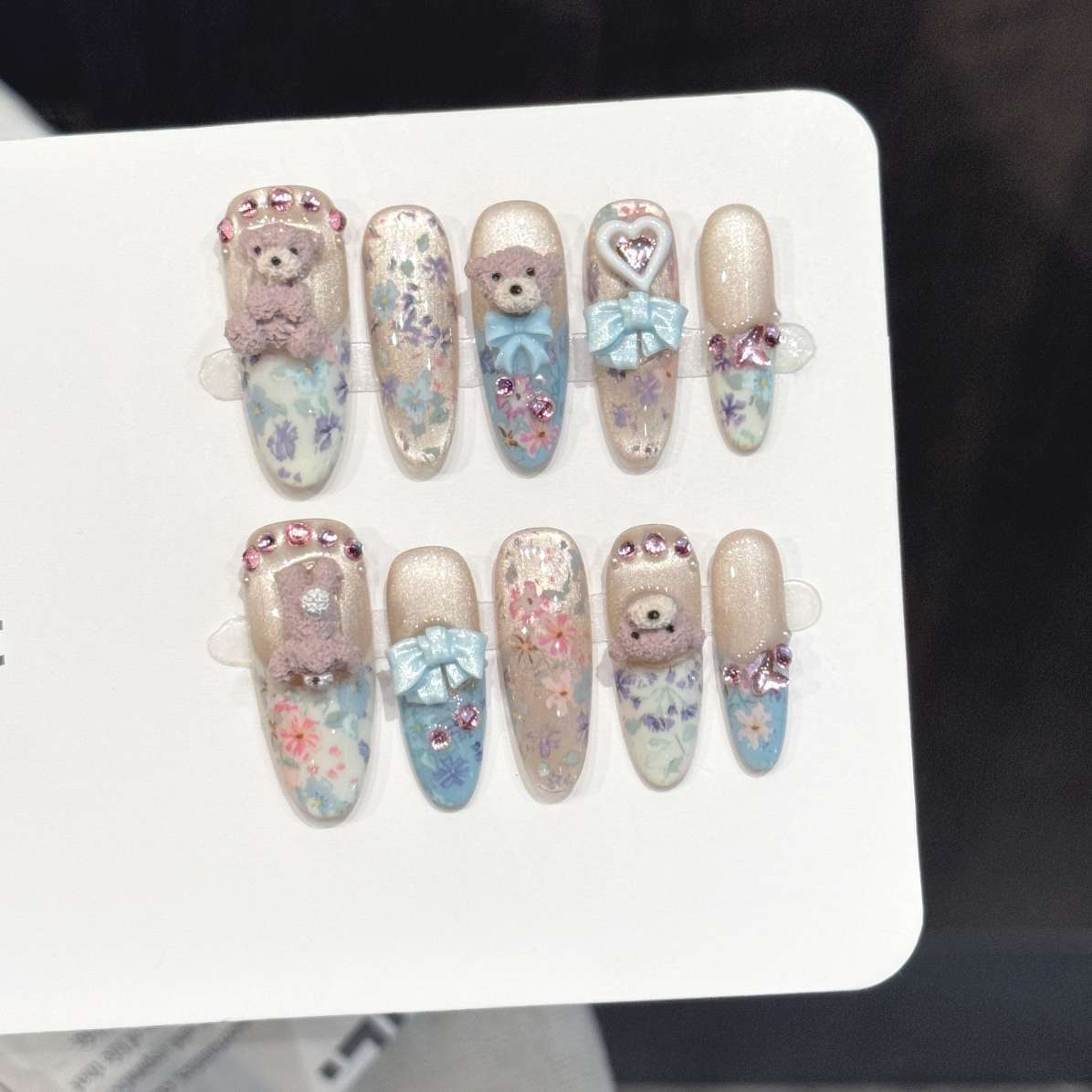 10 ชิ้น ชุดตกแต่งเล็บรูปวงรีแบ - Pressed Flower Art บทวิจารณ์และราคา