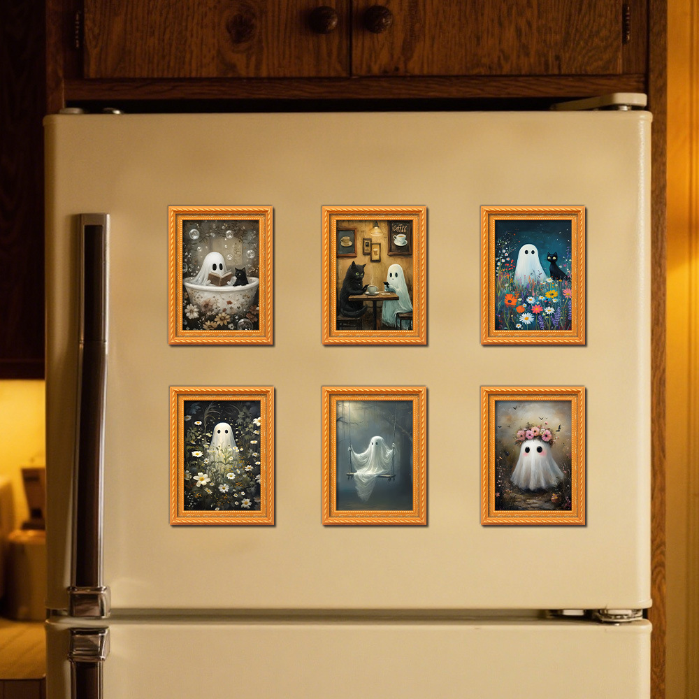 แม่เหล็กติดตู้เย็นลายฮาโลวีน 3 - Engraved Wood Frame บทวิจารณ์และราคา