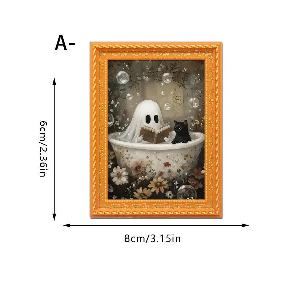 แม่เหล็กติดตู้เย็นลายฮาโลวีน 3 - Engraved Wood Frame บทวิจารณ์และราคา