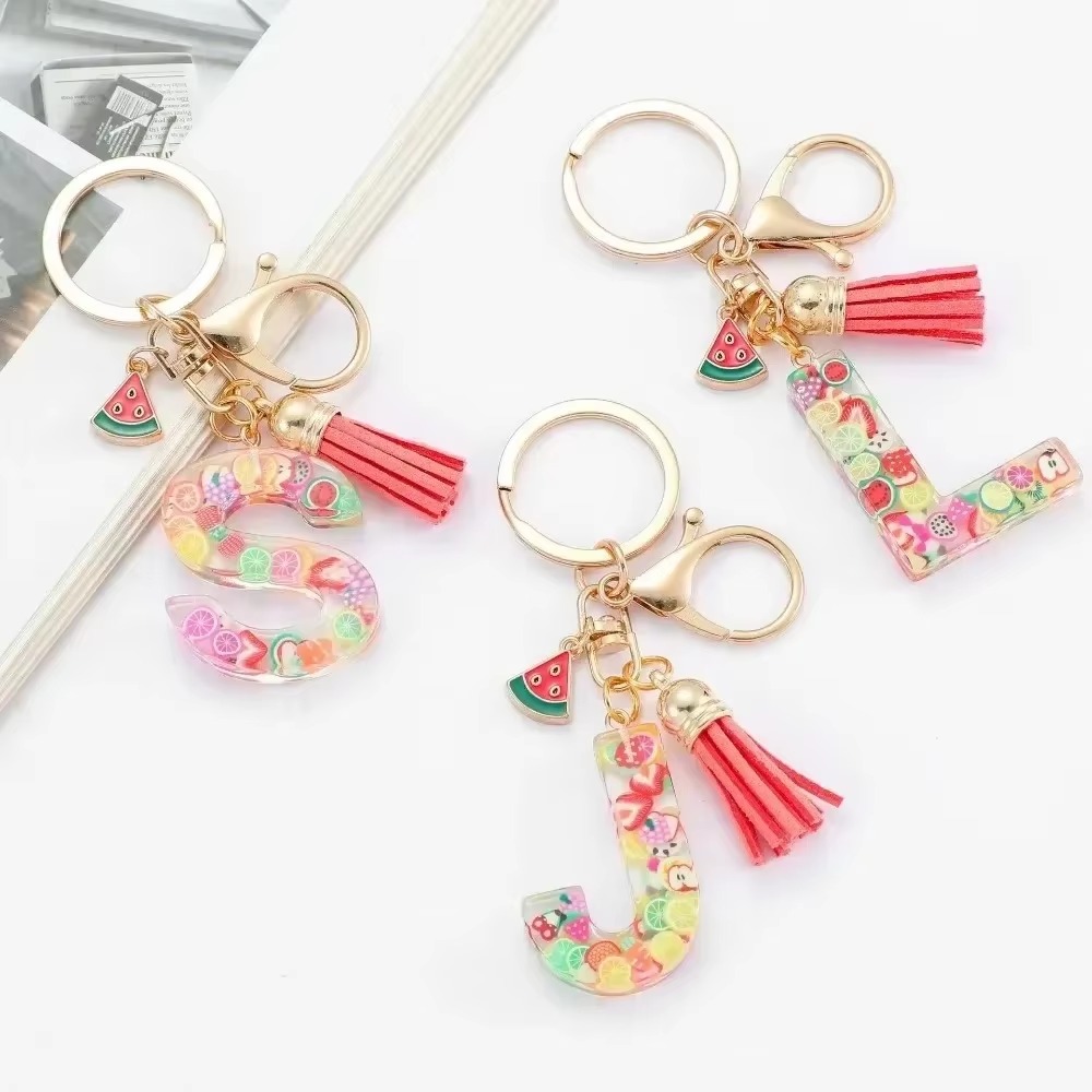 ส่วนบุคคล A-Z Key แหวนหัวเข็มข - Monogram Keychain Leather บทวิจารณ์และราคา